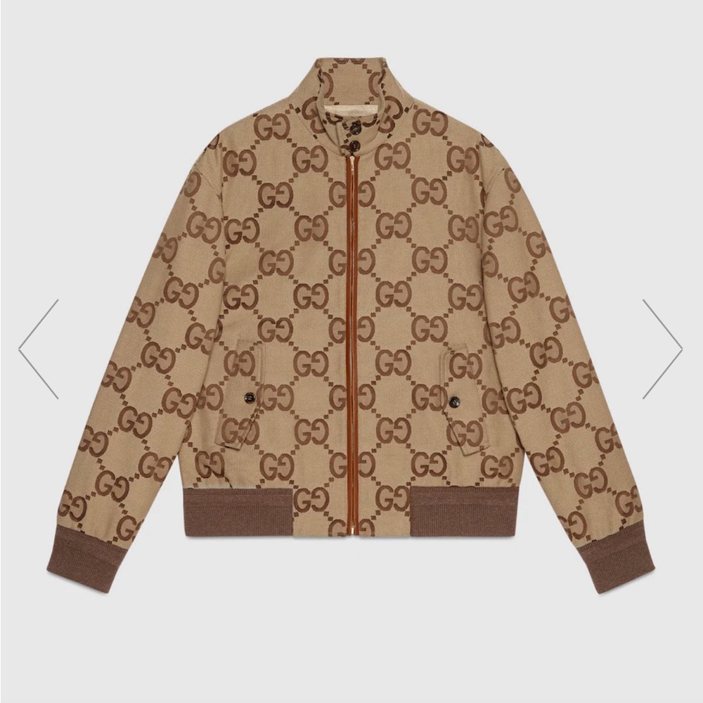 Men’s Gucci jumbo GG Jacket sz 50 Beige/signature